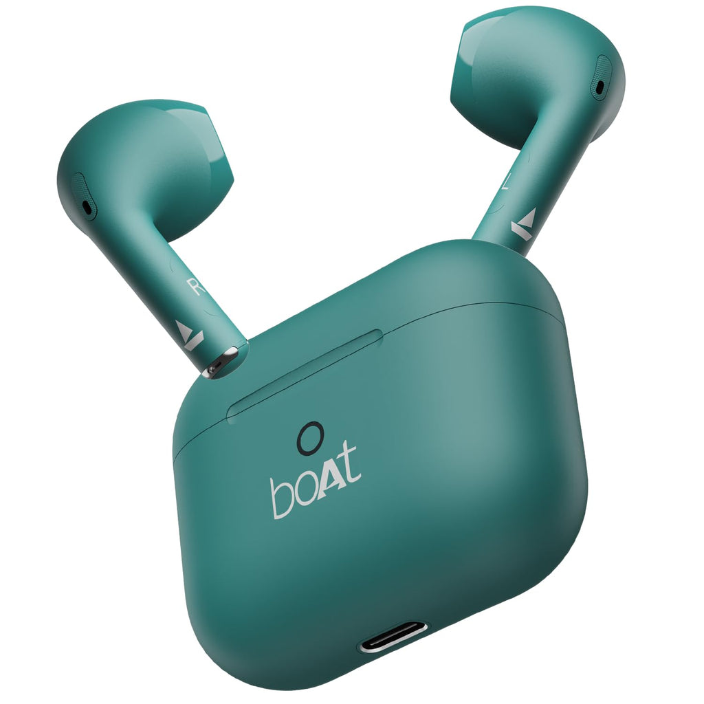 Boat Airdopes Joy, 35Hrs Battery, Fast Charge, IWP Tech, Low Latency, 2Mic ENx, Type-C Port, v5.3 Bluetooth Earbuds, TWS Ear Buds Wireless Earphones with mic