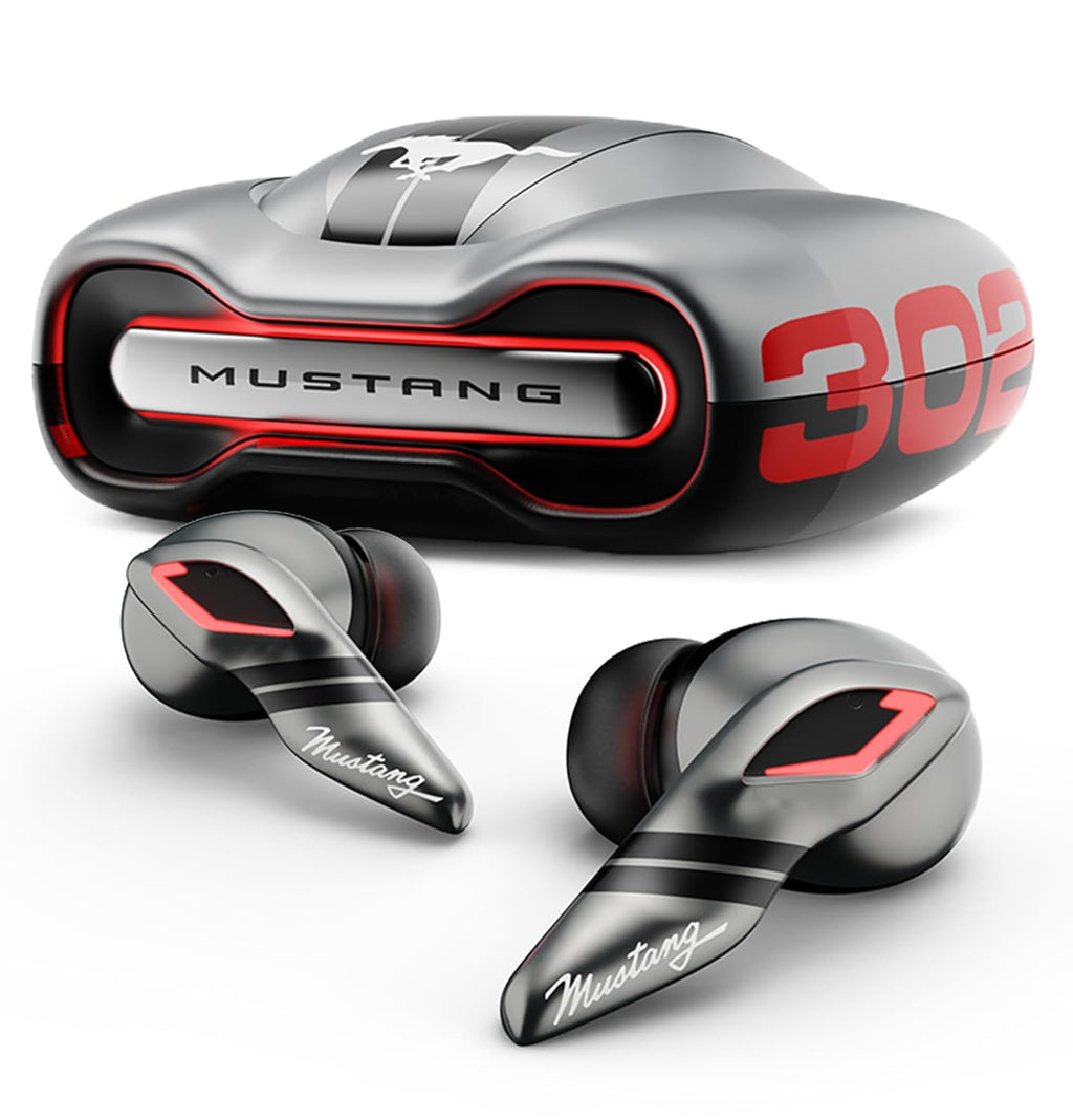 GOBOULT x Mustang Torq Wireless in Ear Earbuds with 60H Playtime, App Support, Quad Mic ENC, 45ms Low Latency, 13mm Driver, Breathing LEDs, Made in India Ear Buds Wireless