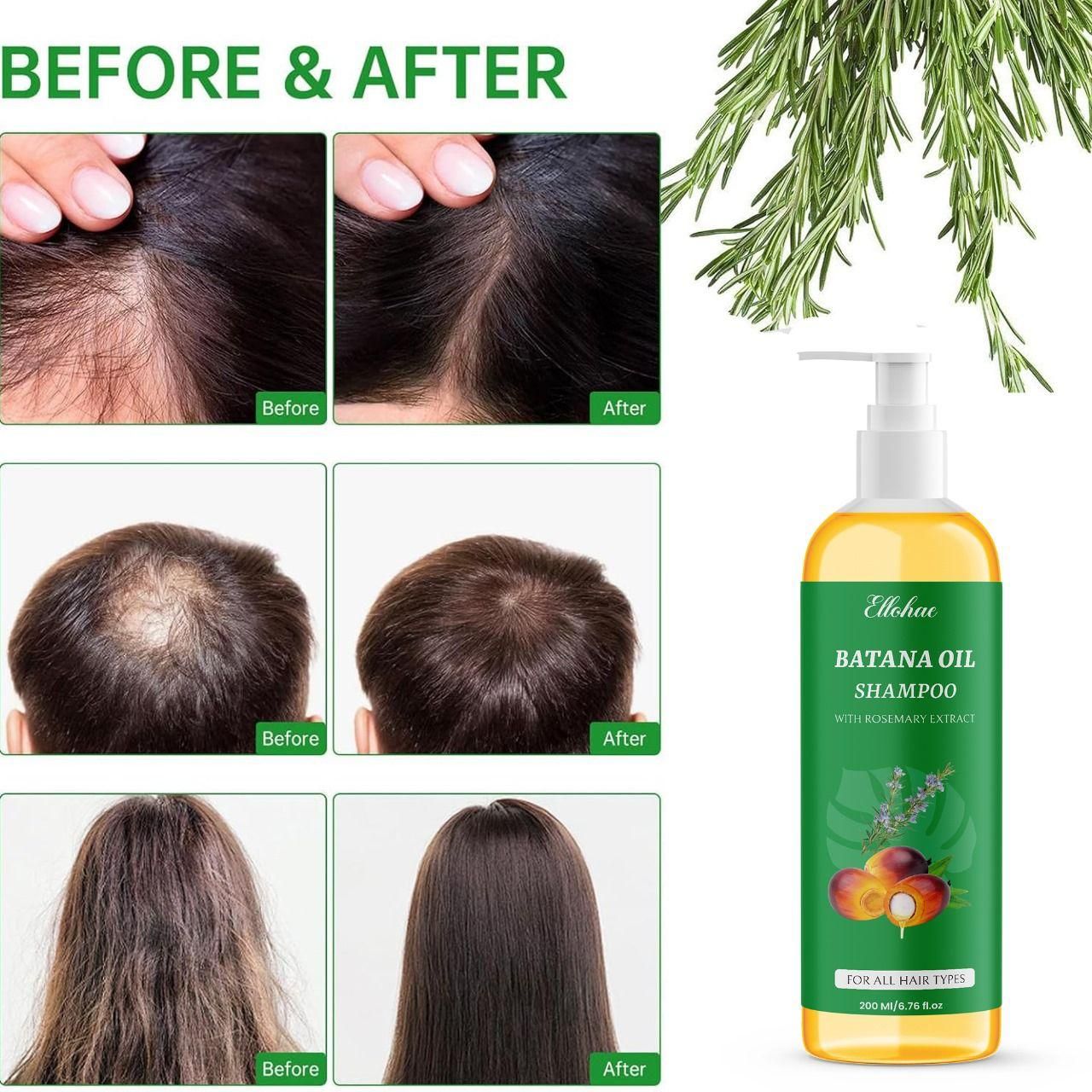 TryOnes BATANA OIL SHAMPOO with Rosemary Extract 400 ml Pack of 2